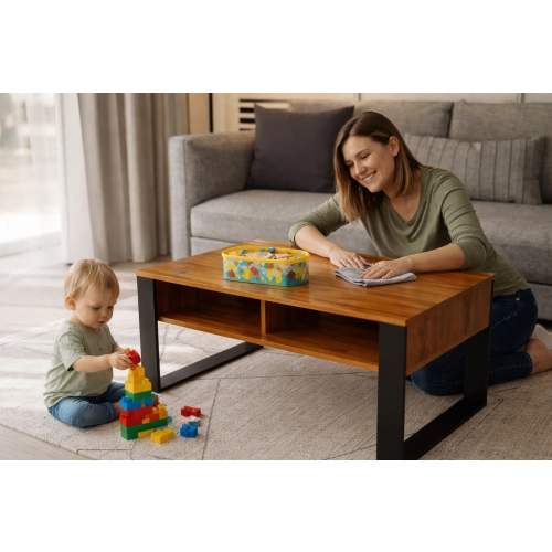 Stolik kawowy ST7 Dąb Wotan prostokątny nowoczesny loft